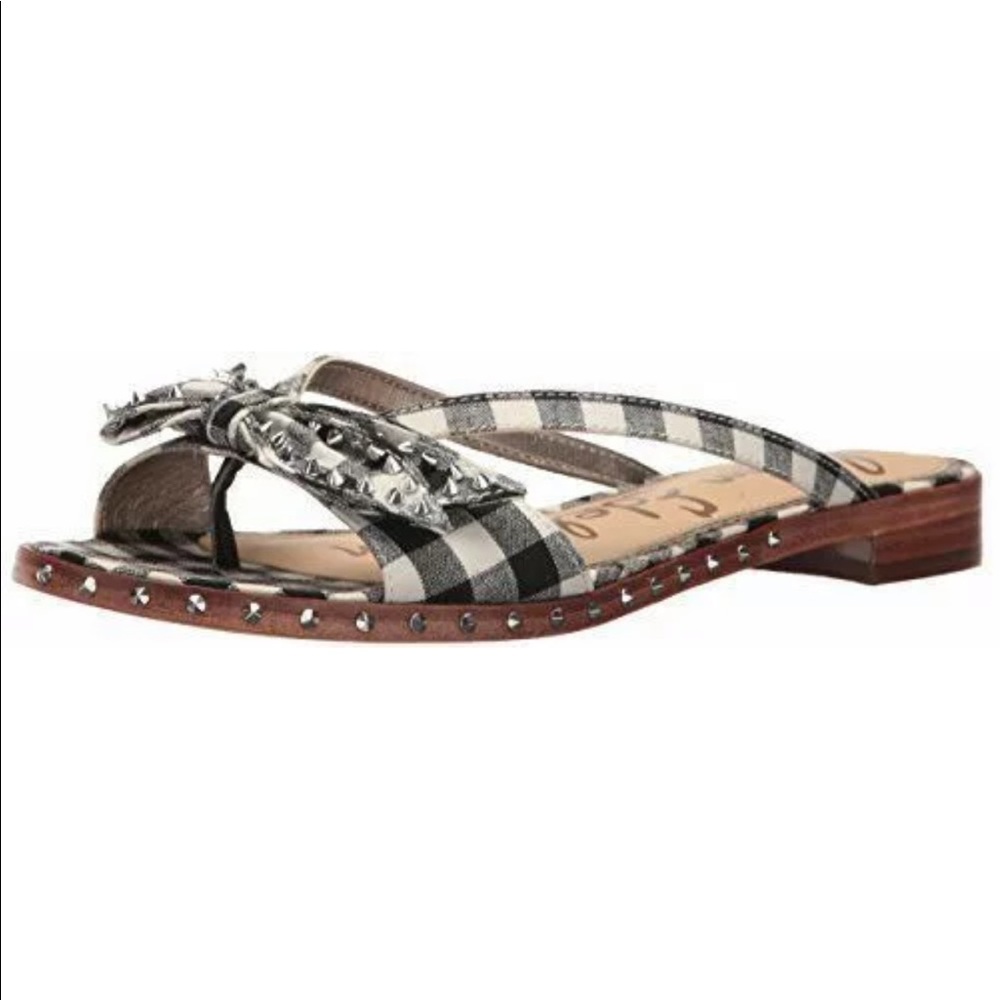 Sam Edelman checkered flip flops